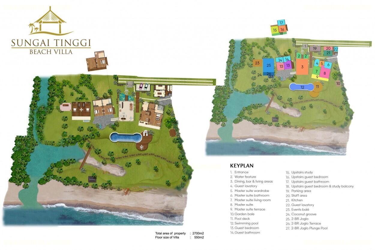 Villa Sungai Tinggi Beach Plan